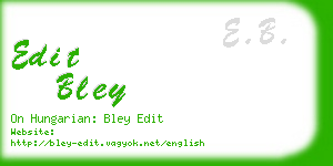 edit bley business card